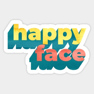 Happy Face word art Sticker